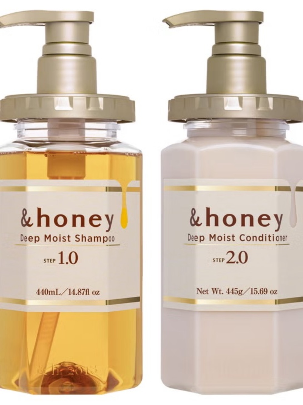 NEW &honey Deep Moist Shampoo & Conditioner Set - Step 1 & 2